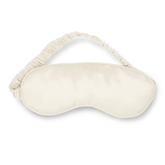Sleep Mask in 100% Mulberry Silk. Color is ivory. - Picture 1 of 3
